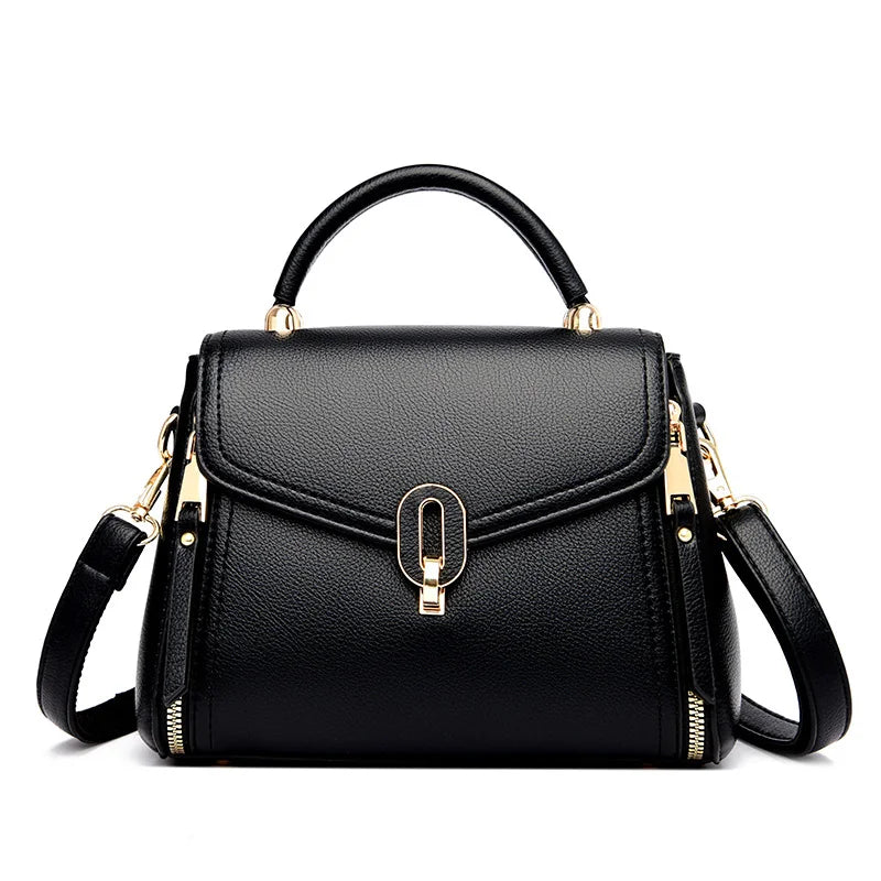 Ladies Casual Big Bags 2023 New Style Ladies Bags Fashion Handbags Solid Color Leather Ladies Bags Designer Style Women's Bags