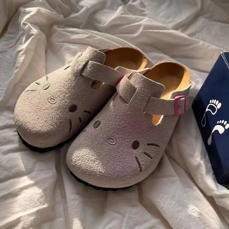 Hello Kitty Girl Slippers Sanrio Cute Anime Summer Female Thick Sole Flat Shoes Sweet Cartoon Outdoor Anti Slip Slippers Gifts