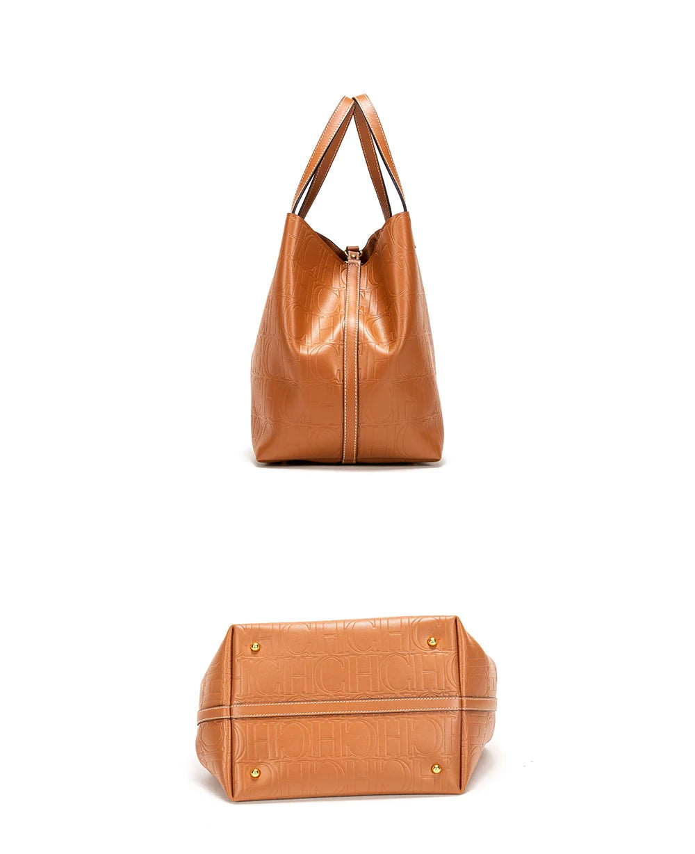 Ladies Handbag Solid Color Elegant Large Capacity Classic Retro Fashion Simple Versatile Exquisite Beautiful Ladies Shoulder Bag