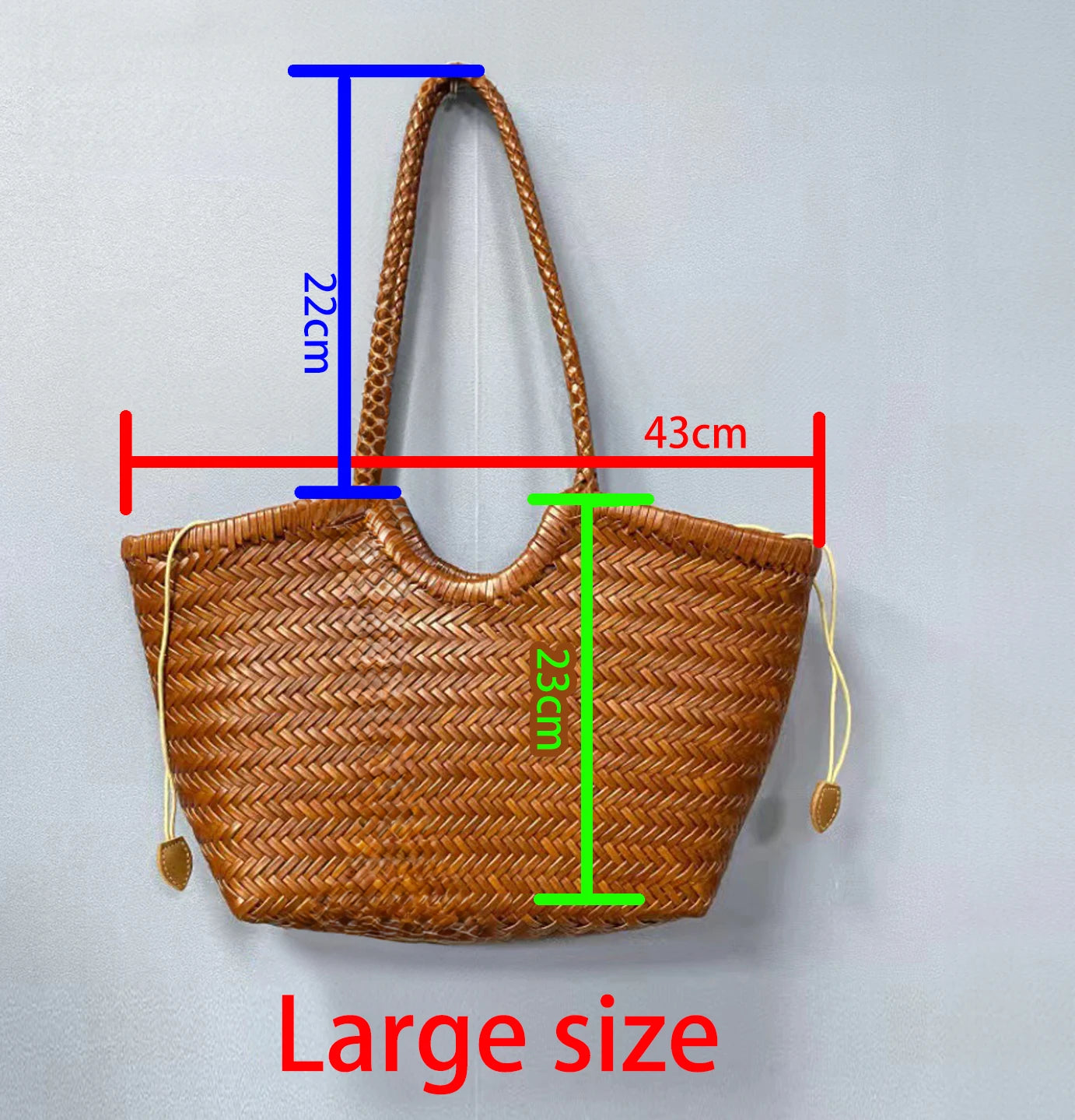 Handbags Women's Genuine Leather Shoulder Bag Weaving Casual Shopping Bag Vintage Big Tote Purse Cowhide Cross Hand Bags Lady