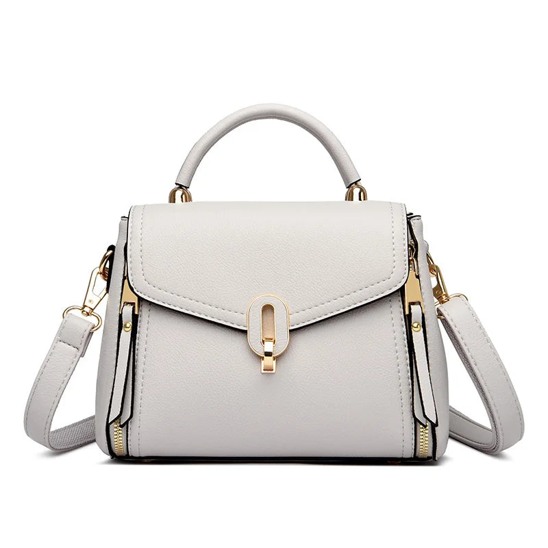 Ladies Casual Big Bags 2023 New Style Ladies Bags Fashion Handbags Solid Color Leather Ladies Bags Designer Style Women's Bags