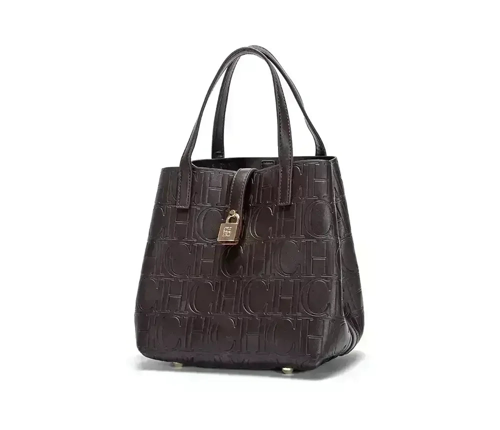 CH Embossed Ladies Crossbody Bag Letter Printing Design Ladies Handbag Large Capacity Tote Bag Elegant Temperament Ladies Should