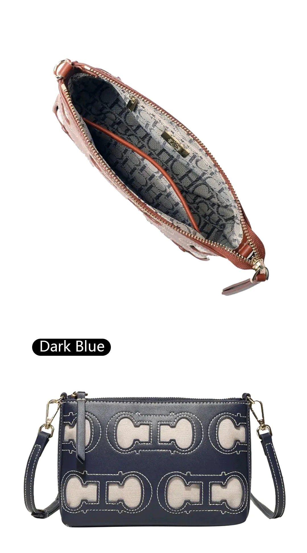 CH Fashion Hollow Design Ladies Crossbody Bag Simple Versatile Style Ladies Shoulder Bag Daily Commuter Ladies Bags