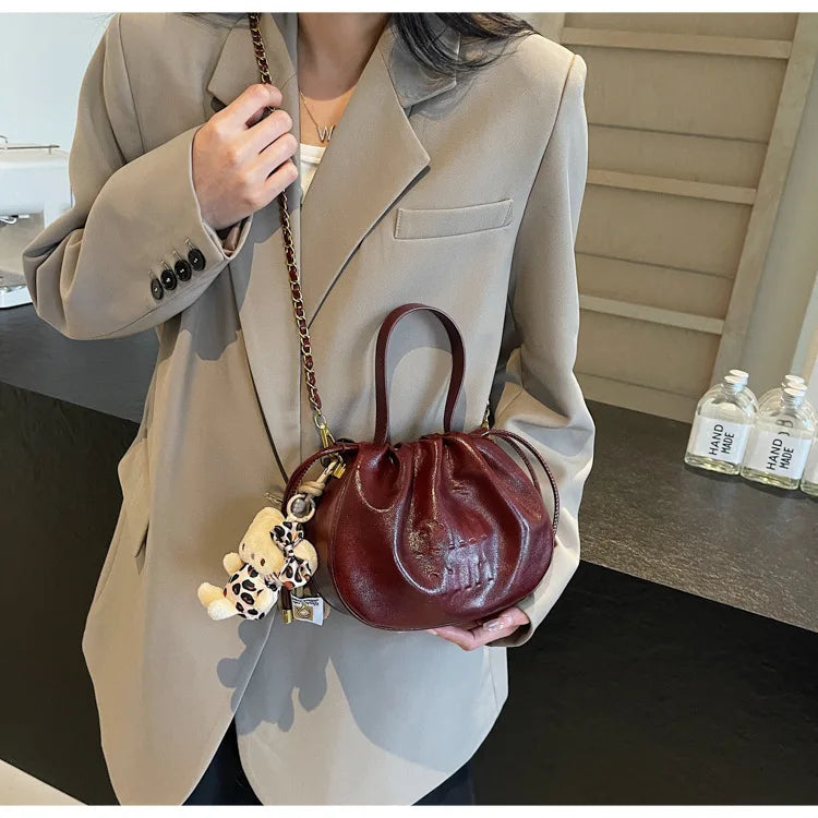 Ladies 2025 Designer Cloud Bag Pleated Chain Crossbody Bag Luxury Convertible Shoulder Bag Event