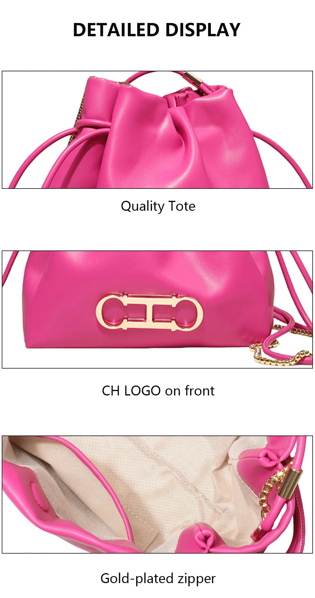 CH Casual Style Daily Ladies Small Bag Premium Sense Ladies Commuter Bag High Quality Solid Colour Design Ladies Shoulder Bag