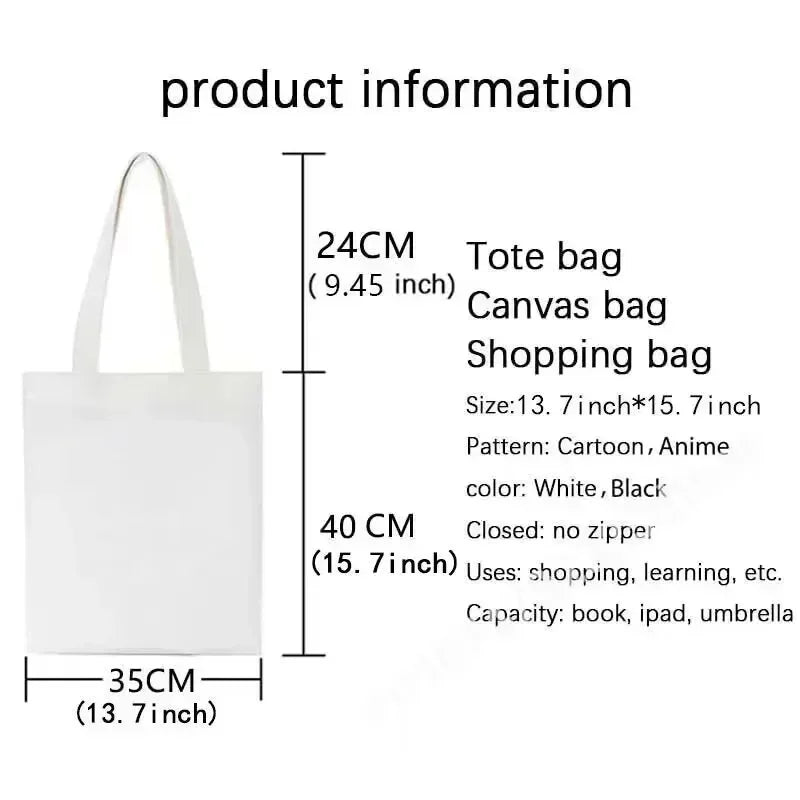 Ladies Handbags Girl Power Quotes Canvas Tote Bag Shopping Travel Women Eco Reusable Shoulder Shopper Bags High Capacity