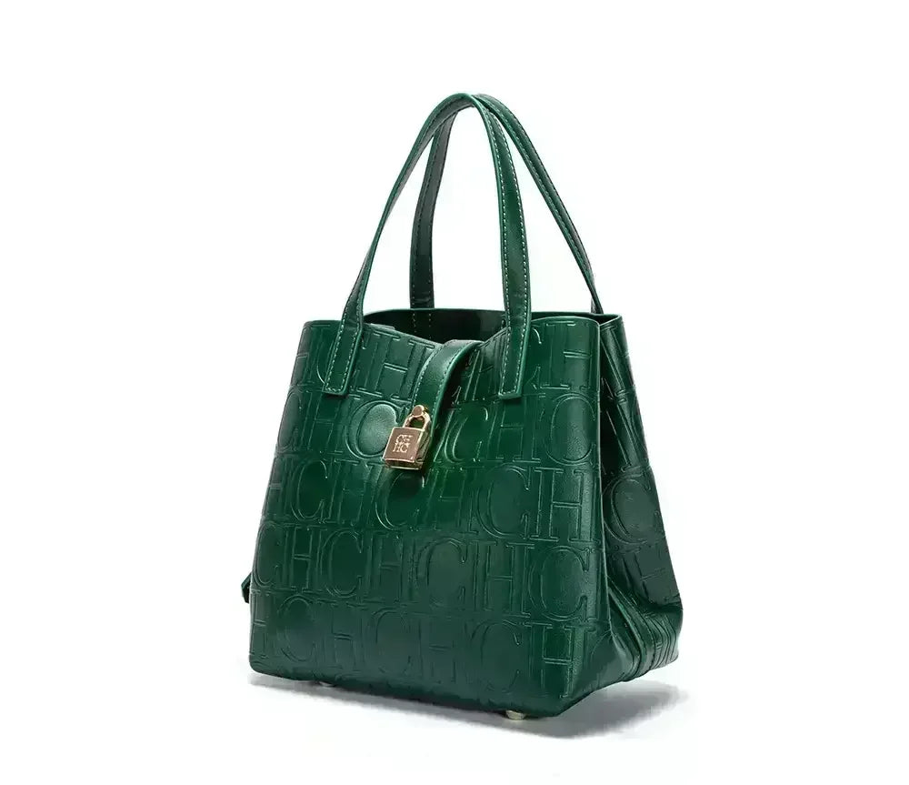 CH Embossed Ladies Crossbody Bag Letter Printing Design Ladies Handbag Large Capacity Tote Bag Elegant Temperament Ladies Should