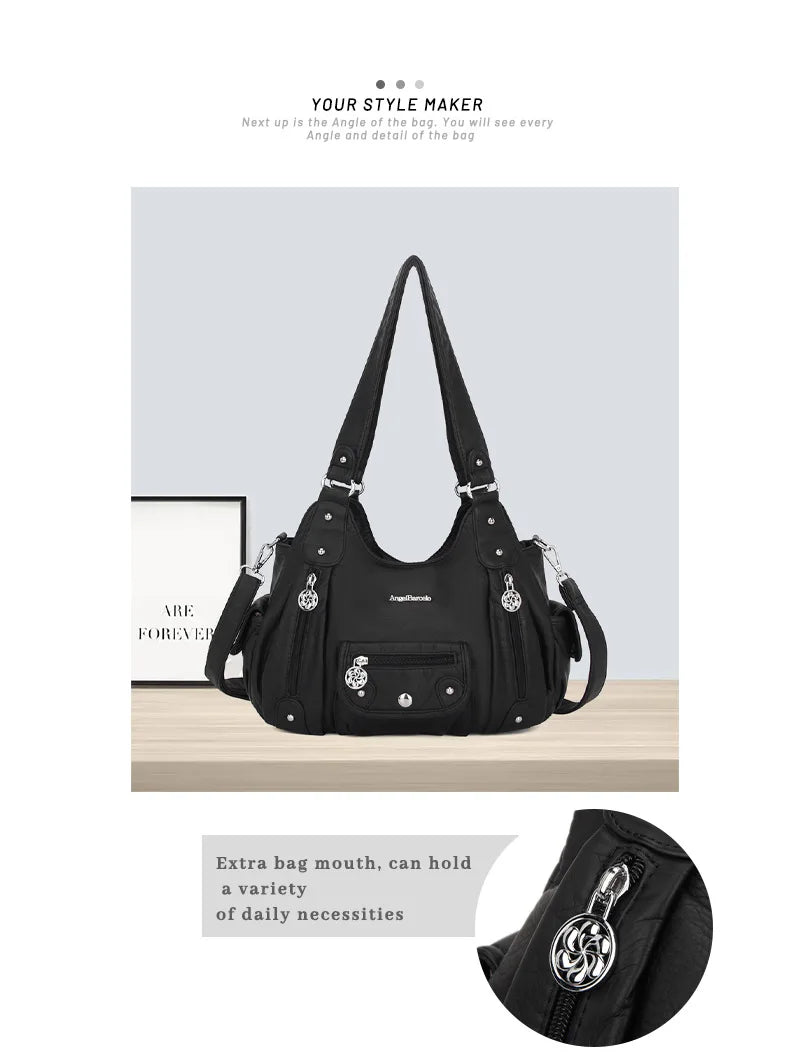 Ladies Hand Bags for Women Pu Casual Single Shoulder Crossbody Bag Multifunctional Purses and Handbags Повседневная Сумка