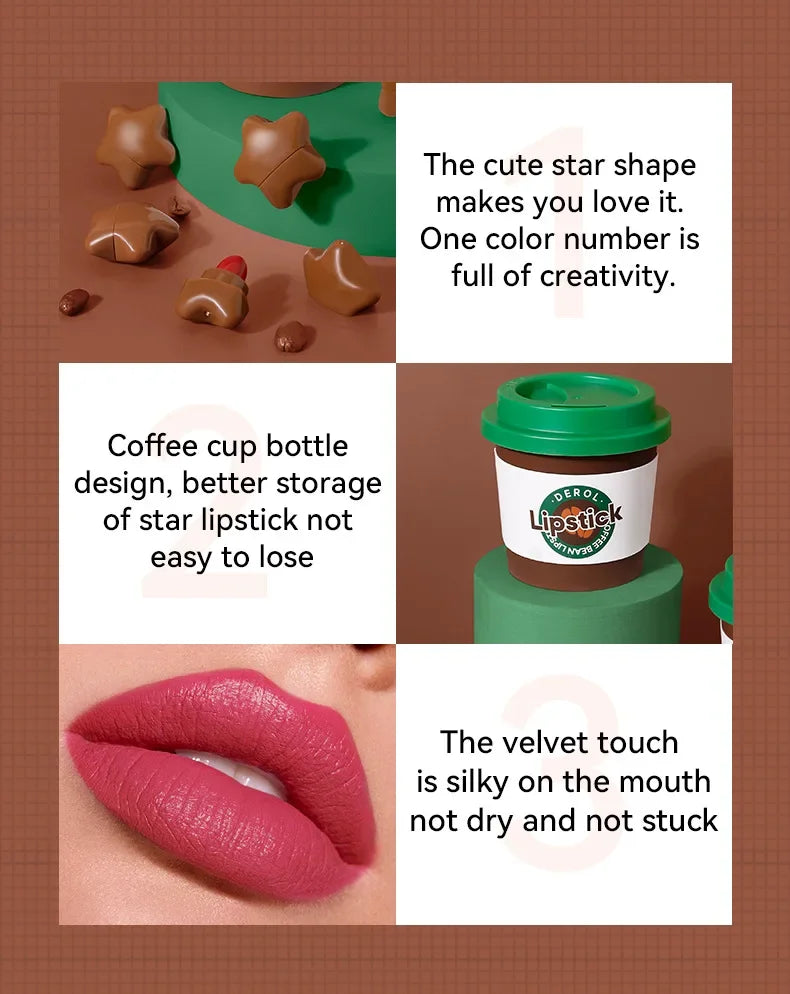 DEROL Matte Set Lipstick Capsule Lipstick Star Candy Mini Capsule Lipstick