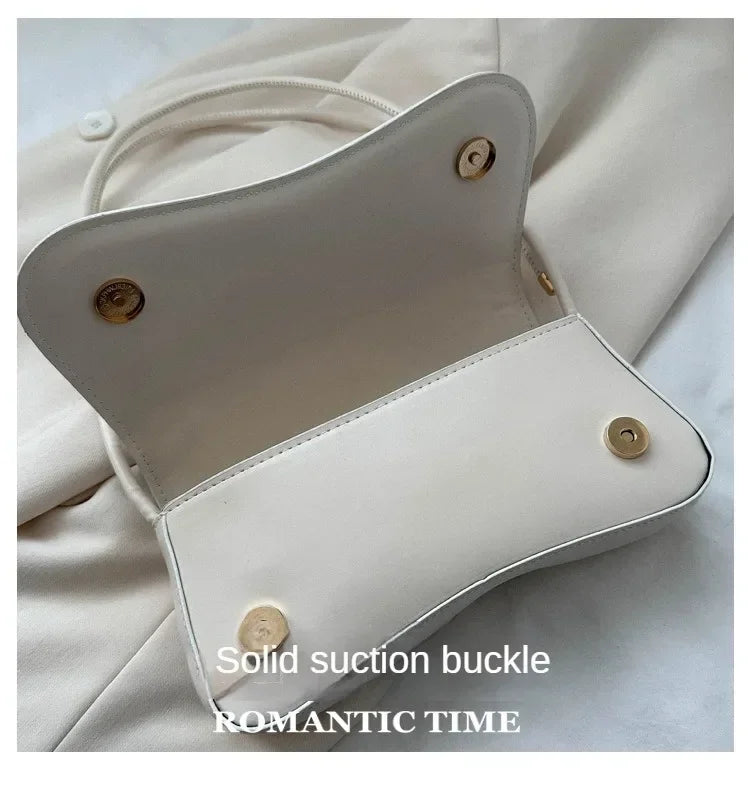 Ladies Shoulder Crossbody Bags Women Underarm Bags Solid Color Small Top-handle Bags Purse Female Daily Handbags PU Leather