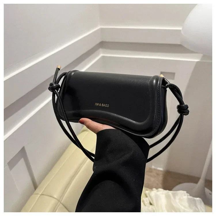 Ladies Shoulder Crossbody Bags Women Underarm Bags Solid Color Small Top-handle Bags Purse Female Daily Handbags PU Leather