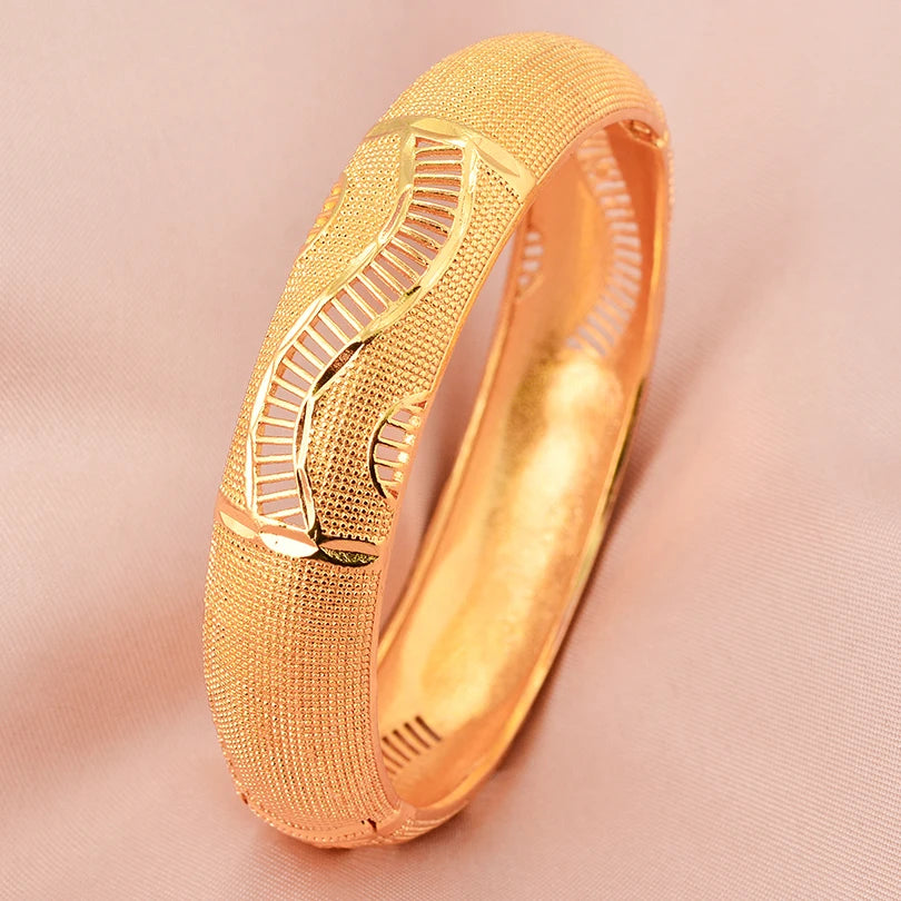 Dubai Arab Heart Stone Gold Jewelry Gold Color Bangles Child Bbay Children's Bangles Bracelets Ethiopian Jewelry Bangles Gift