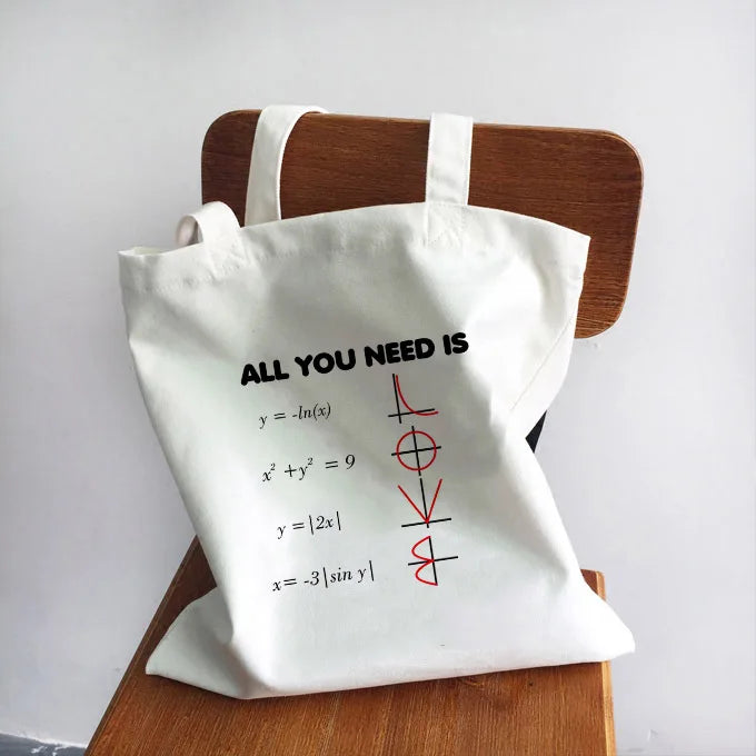 Ladies Handbags Girl Power Quotes Canvas Tote Bag Shopping Travel Women Eco Reusable Shoulder Shopper Bags High Capacity