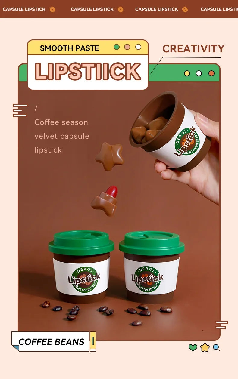 DEROL Matte Set Lipstick Capsule Lipstick Star Candy Mini Capsule Lipstick