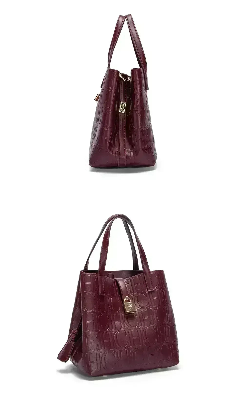 CH Embossed Ladies Crossbody Bag Letter Printing Design Ladies Handbag Large Capacity Tote Bag Elegant Temperament Ladies Should
