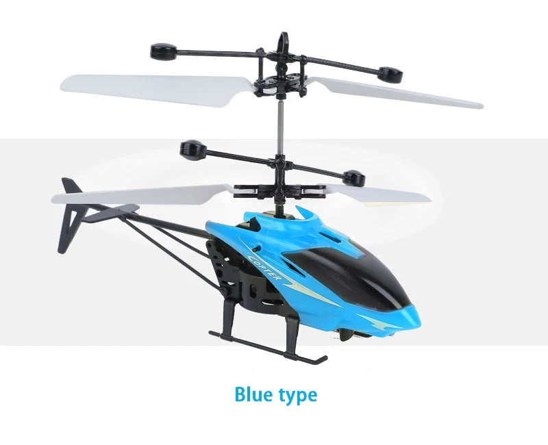 Rechargeable Mini RC Drone Remote Safe Fall-resistant RC Helicopters Drone Children Toys(No remote control battery)
