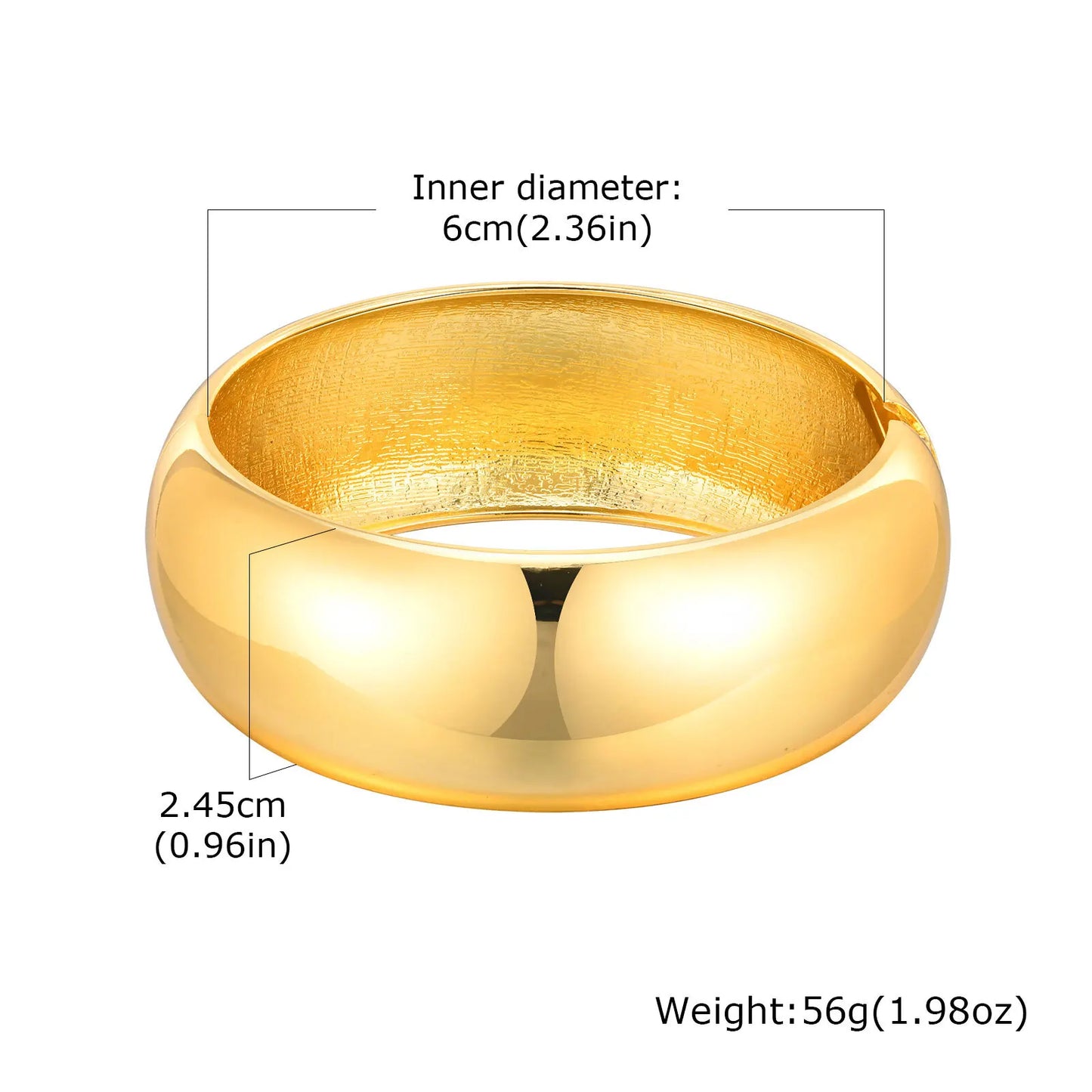 Simple Geometric Openable Chunky Bangles for Women, Statement Wrist Bracelet, Gold Plated Party Stackable Jewelry