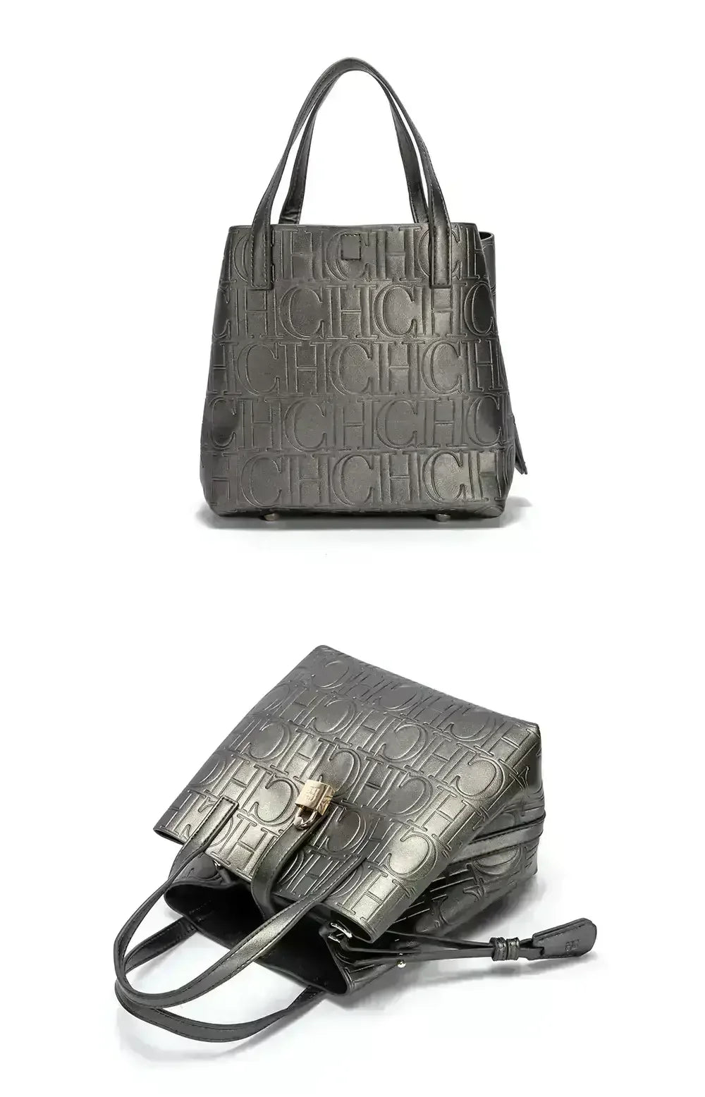 CH Embossed Ladies Crossbody Bag Letter Printing Design Ladies Handbag Large Capacity Tote Bag Elegant Temperament Ladies Should