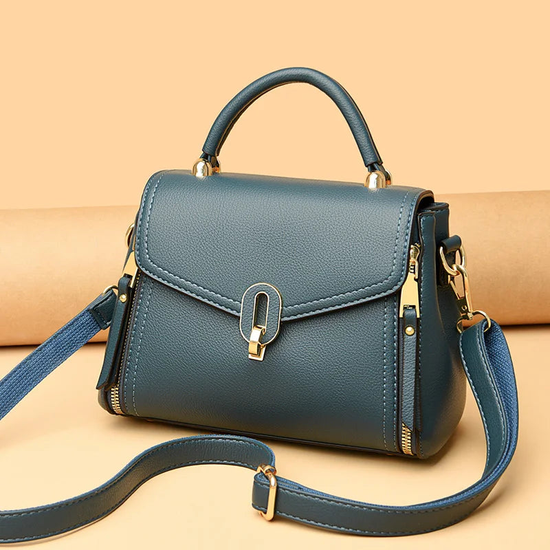 Ladies Casual Big Bags 2023 New Style Ladies Bags Fashion Handbags Solid Color Leather Ladies Bags Designer Style Women's Bags