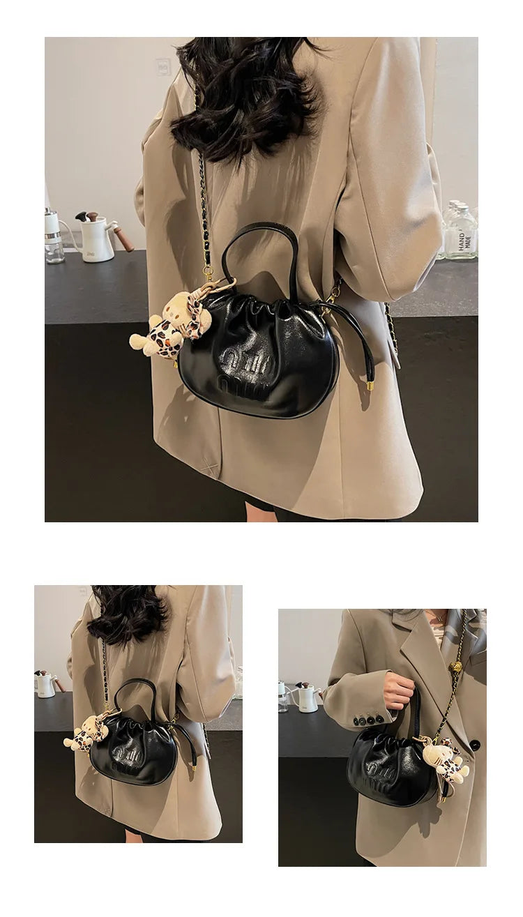 Ladies 2025 Designer Cloud Bag Pleated Chain Crossbody Bag Luxury Convertible Shoulder Bag Event