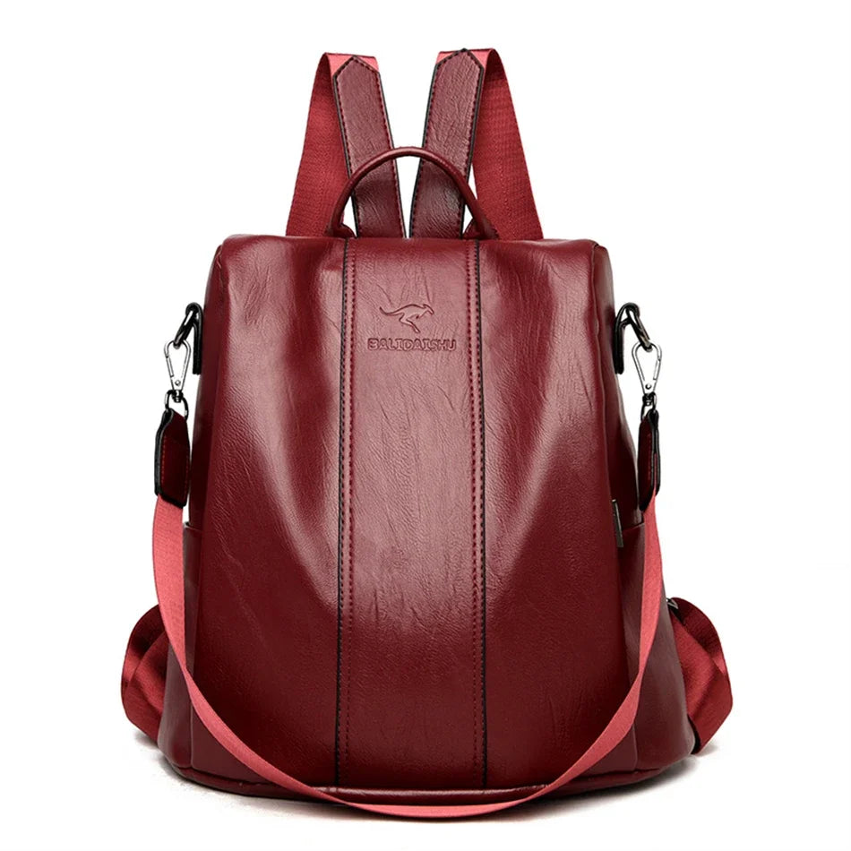 Ladies Travel Backpack Mochila Feminina Anti Theft Sac Women Leather Backpack High Quality Bagpack School Bags for Teenage Girls