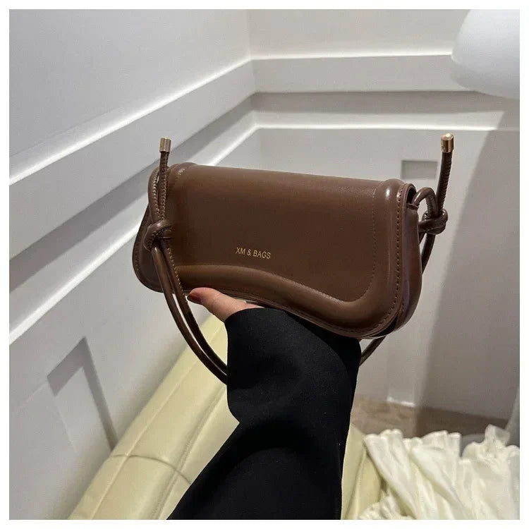 Ladies Shoulder Crossbody Bags Women Underarm Bags Solid Color Small Top-handle Bags Purse Female Daily Handbags PU Leather