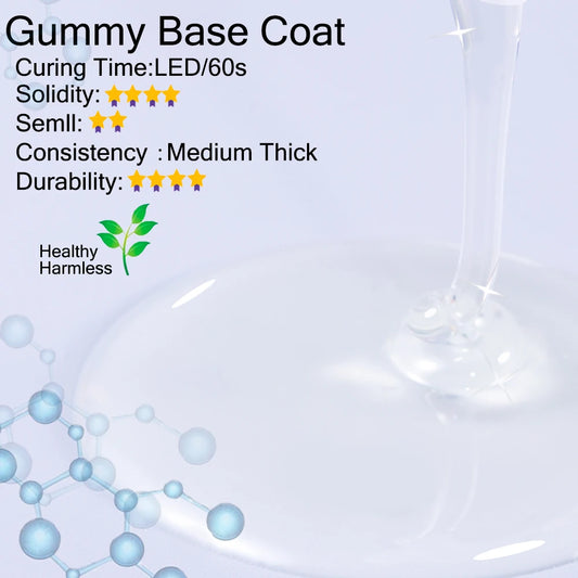KODIES GEL 2024 Gummy Base Gel Nailpolish 15ML UV Semi Permanent Thicker Strong Hold Base Coat Primer Clear Nail Art Supplies