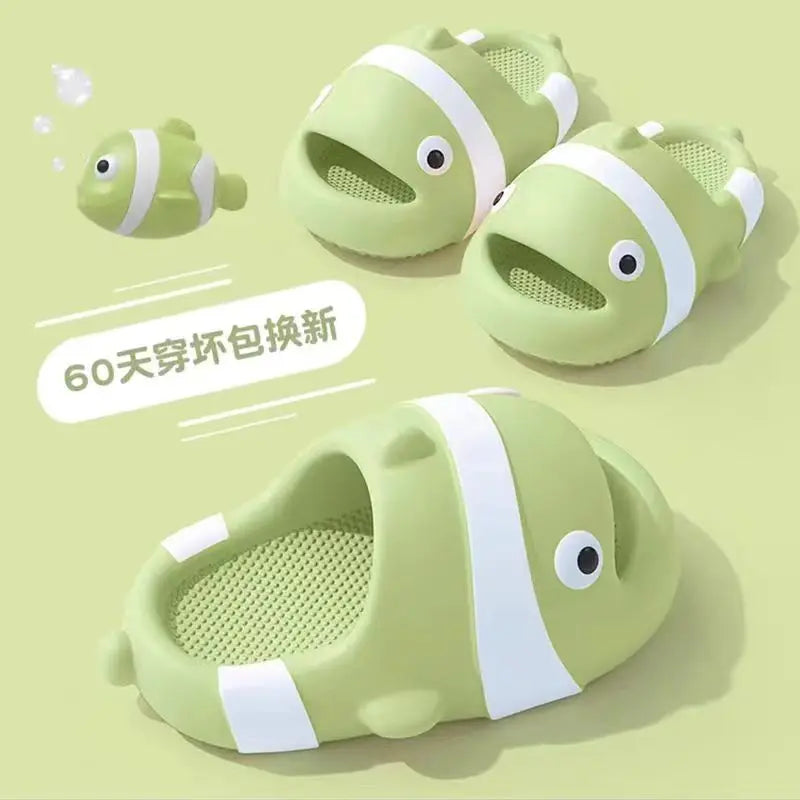 Cute Girl Slippers Summer Feet Stepping Thick Bottom Cartoon Indoor Home Parent Child Anti Slip Home Bathroom Slippers