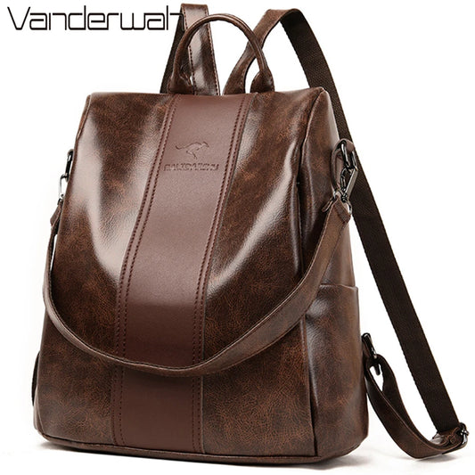 Ladies Travel Backpack Mochila Feminina Anti Theft Sac Women Leather Backpack High Quality Bagpack School Bags for Teenage Girls
