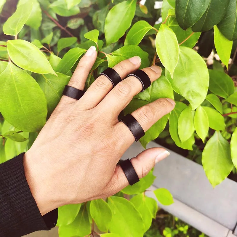 2020 Fashion Real Leather Ring For Women Designer Punk Style Jewelry Rings Handmade Artificial Jewelry Wholesale Ring Finger
