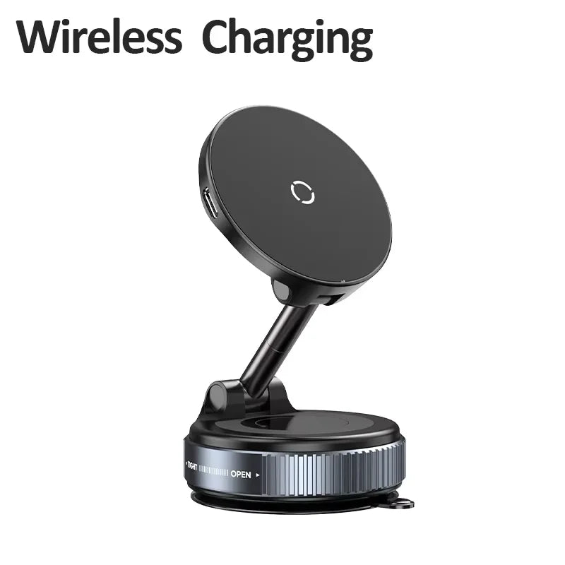 Magnetic Car Phone Holder 360° Rotation Folding With Vacuum Suction Cup For iPhone 12-16 Series Car/Gym/Driving Phone Holder