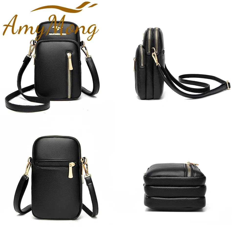 Ladies New Trendy Pu Leather Shoulder Bags Luxury Designer Simple Small Purse Handbags for Women Fashion Messenger Bags Sac