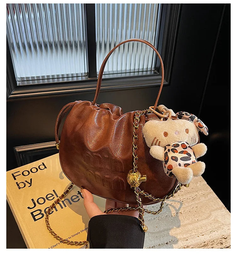 Ladies 2025 Designer Cloud Bag Pleated Chain Crossbody Bag Luxury Convertible Shoulder Bag Event