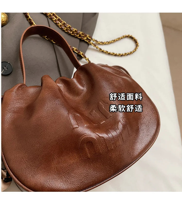 Ladies 2025 Designer Cloud Bag Pleated Chain Crossbody Bag Luxury Convertible Shoulder Bag Event