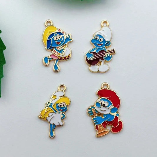 10 pieces of cartoon character jewelry made of enamel necklace earrings bracelets pendants diy jewelry wholesale