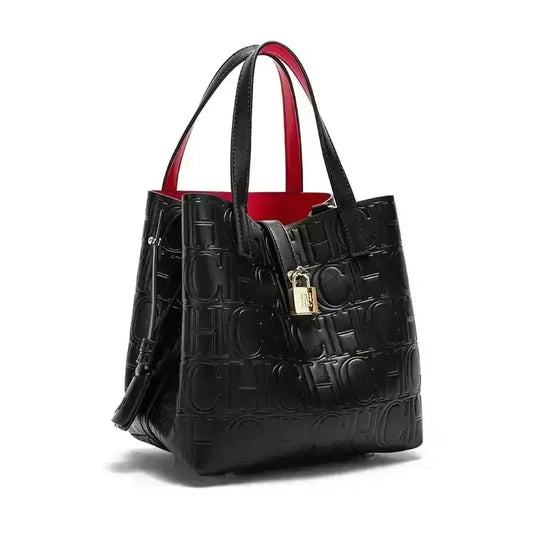 CH Embossed Ladies Crossbody Bag Letter Printing Design Ladies Handbag Large Capacity Tote Bag Elegant Temperament Ladies Should