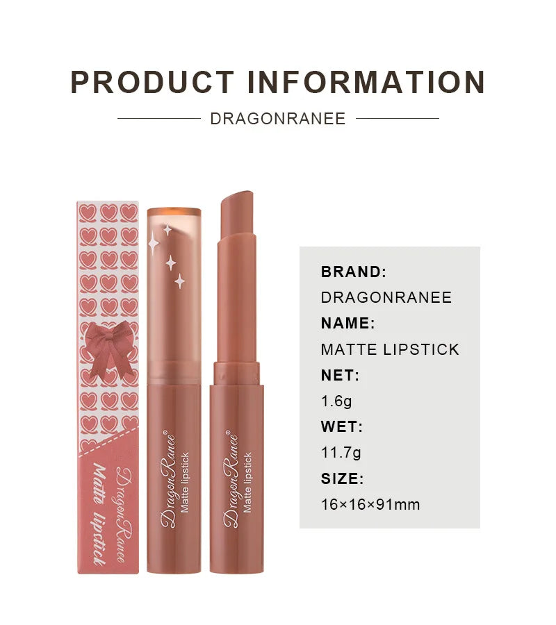 Dragon Ranee Crayon Lipstick Matte Lipstick Pencil Slant Lipstick Nude Soy Lipstick