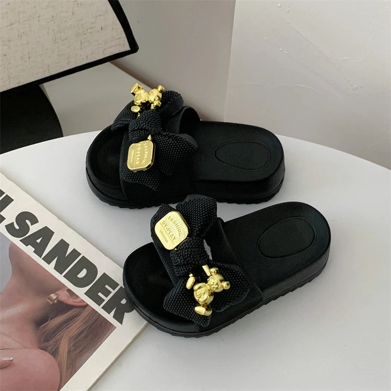 Fashion Girl Slippers Simple Childs Shoes Thick Soled Girls Shoes Anti Slip Child Slippers