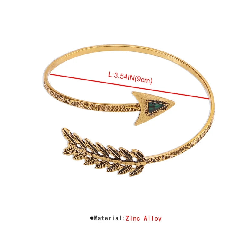 Upper Arm Bracelet Metal Coil Swirl Spiral Shape Armband Cuff Fashion Simple Arm Bangle Armlet Adjustable for Women Girl