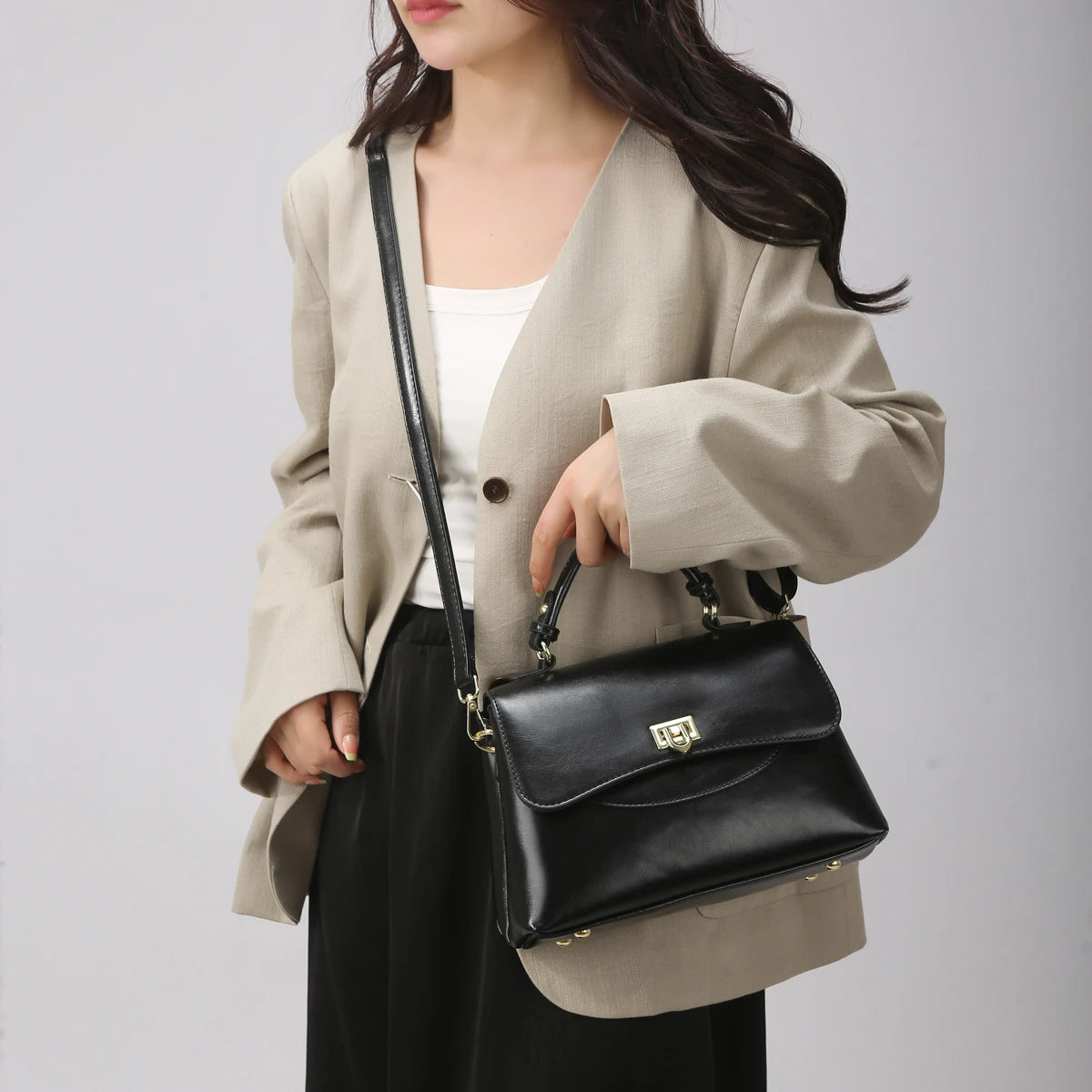 ladies handbags. Luxury 3-Piece PU Leather Women's Bag Set - Shoulder/Crossbody/Tote, Waterproof & Durable, Multi-Color Options