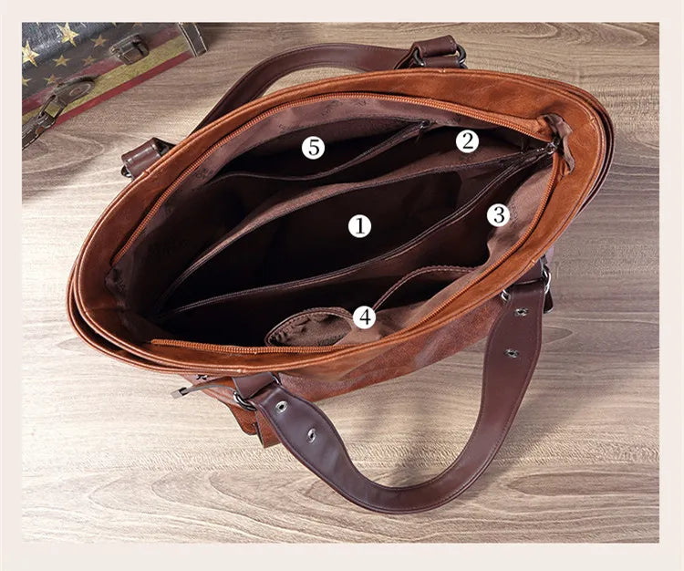 Large Handbags for Women Vintage Faux Leather Tote Bag Ladies Trend 2024 Designer Luxury Bag Black Brown Wine Red Blue Green New