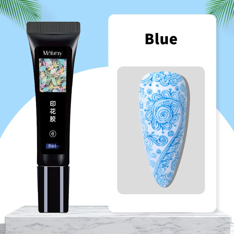 Nail Art Stamping Gel Polish: Colorful Special Paints for Steel Plate Printing & Phototherapy Transfer Nail Art
