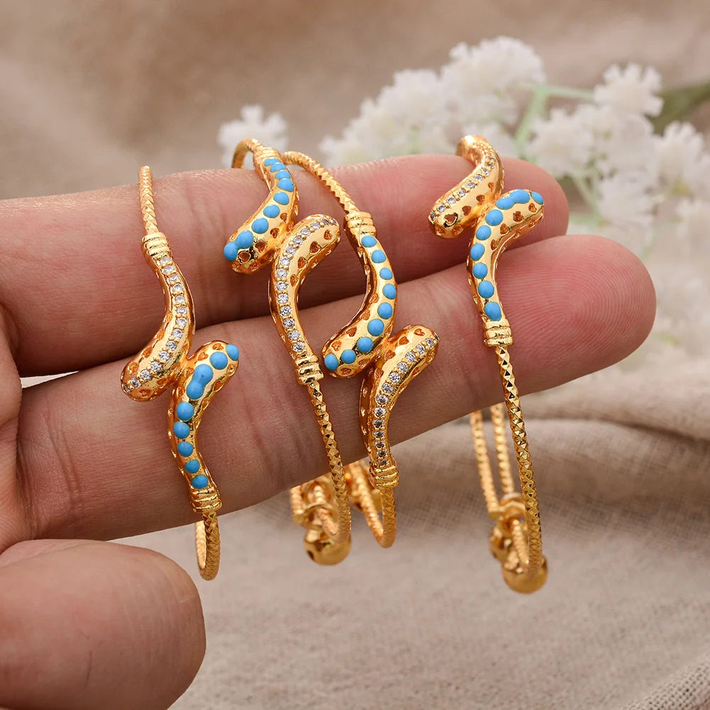 Baby Child Bangles Ethnic Dubai Gold Color Bangles Kids Bracelet Luxury Bracelet Dubai Bangles Child Jewelry Birthday Present