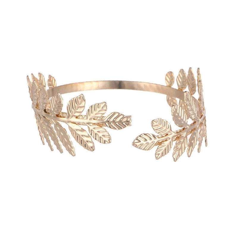Upper Arm Bracelet Metal Coil Swirl Spiral Shape Armband Cuff Fashion Simple Arm Bangle Armlet Adjustable for Women Girl