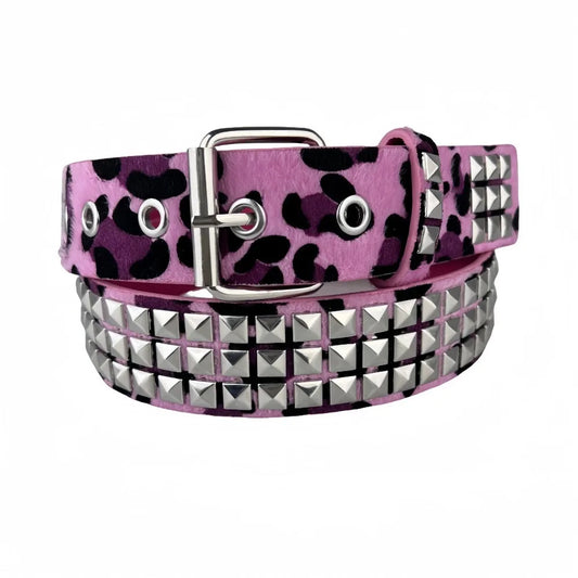 Ladies Square Bead Rivet Pyramid Inlaid Belt, Ladies Punk Hip Hop Belt, Ladies Fashion Trend Versatile Belt LR1943