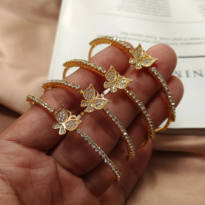 Gold Color Bangles For Women Girls Wedding Bracelet Bangles African Bridal  Jewelery Bijoux Femme wedding Bangles jewelry