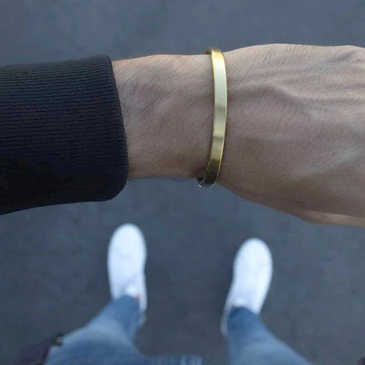 Stainless Steel Bracelet Cuff Bracelets Bangles Men Bracelets Opening Bangles Geometric Simple Designs Jewelry