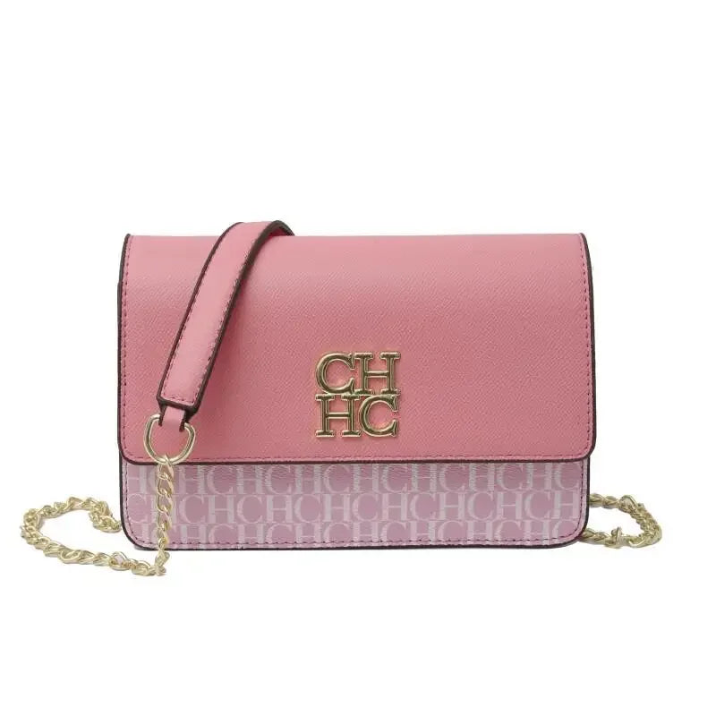CH Multi Embossed Ladies Handbag Classic Ladies Crossbody Bag Ladies Shoulder Bag Fashion Luxury Brand Pure Color Design